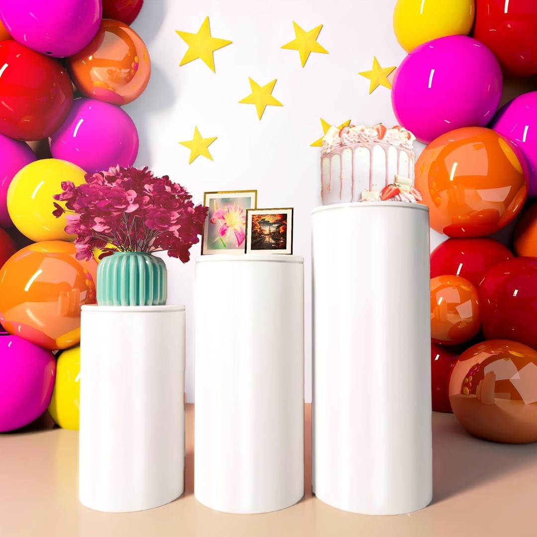 cylinder stands for party for Wedding & Birthday Decor  cylinder pedestal stand,display pedestal stands, Elegant Event Display Stand, Versatile Decorative Pillar (3piece)