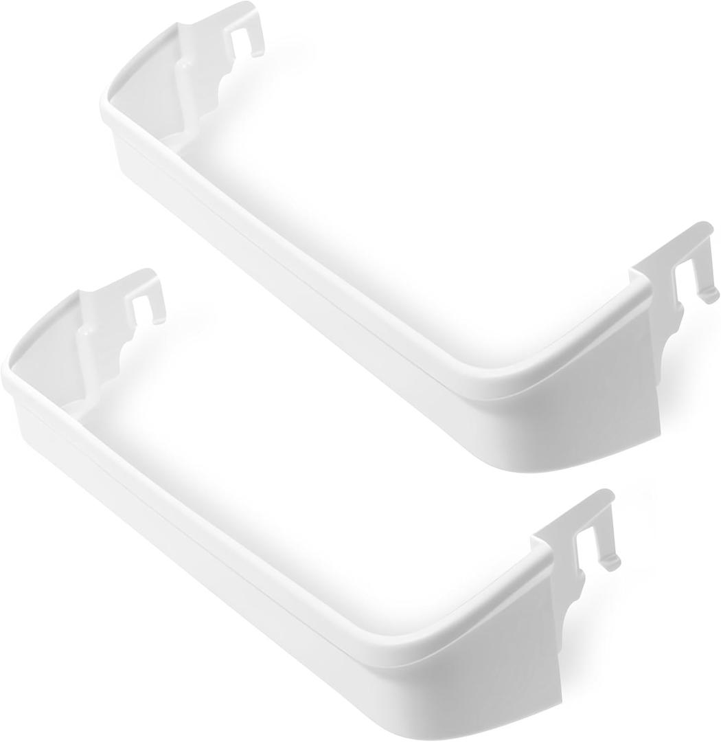 PartsBroz 240338001 Door Bin Shelf Rack (2-Pack) for Frigidaire Refrigerator Door Shelf, Kenmore Refrigerator Racks Replacement, Electrolux Fridge White Upper Top Shelf Bar Rack AP2115859 PS429871