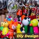 100Pcs 1 Inch Key Ring Bulk 25mm Keychains Set with Chain and Open Jump Rings, Key Chain Rings Assorted for Jewelry Making, DIY Crafts, Car Keys