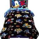 Sonic the Hedgehog Anime Kids Super Soft Comforter and Sheet Set, 4 Piece Twin Size by Franco