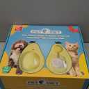 Cat Food and Water Bowl  Avocado Cat Bowl with Water Dispenser Pet Bowl& Small Dogs, Non-Spill, Anti-Choke, Eco-Friendly Dog Feeding Bowl Water Fountain 3-in-1 (Green&Yellow)