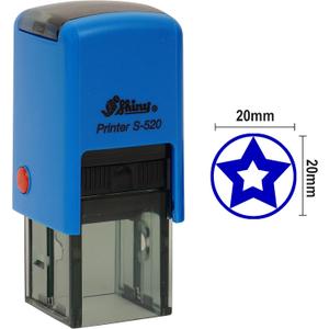 Round Self Inking Kids Teacher Stamp Star Personalized Custom Shiny 20mm Rubber Mini Stamp
