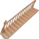 DOITOOL Miniature Staircase Stairs 1:12 Scale Dollhouse Stairs Wooden Handrail Dollhouse Wooden Furniture Dollhouse Accessories (Left)