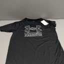 Under Armour Boys Tech Hybrid Print Short Sleeve T Shirt (X-Large,  Black / / White)