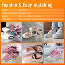 2 x VSUDO 5/16" Fine Weave Flat Shoe Lace Shoestring for Running Athletic Sneaker (47" ( 120 CM ), 09 Pink)