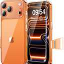 TAURI for iPhone 17 Pro Case, Camera Control Full Camera Protection, with Screen Protector, Military-Grade Protection Shockproof Phone Case for iPhone 17 Pro, Clear (B-Button Clear)