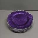 WUWEOT 12 Pack Purple Charger Plates, 13" Plastic Reef Dinner Under Plates, Round Charger Service Base Plates Bulk with Ruffled Rim for Party, Wedding, Catering Event, Tabletop Decor