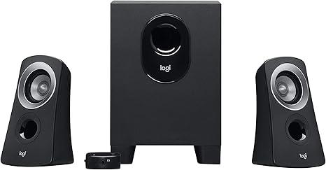 Logitech Z313 2.1 Multimedia Speaker System with Subwoofer, Full Range Audio, 50 Watts Peak Power, Strong Bass, 3.5mm Audio Inputs, PC/PS4/Xbox/TV/Smartphone/Tablet/Music Player  Black