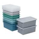 ECR4Kids Cubby Storage Bin with Lid, Multipurpose Organization, Contemporary, 10-Piece
