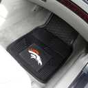FANMATS 8768 NFL - Denver Broncos 2-pc Vinyl Car Mat Set for Front Seats | Black | 17"x27" | Bronco Head Primary Logo