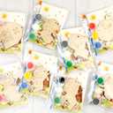 24 Pcs Party Favors Wooden Painting Craft Kits Birthday Party Supplies with Organza Bag for Goodie Bags Fillers Adult Thank You Gifts(Farm)
