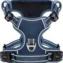 HEELE Dog Harness for Large Dogs No Pull Dog Vest Harness for Large Dog with Soft Padded Handle Reflective for Outdoor Training, Royal Blue, L