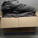 Goose Feather Down fiber Comforter Oversized King Size,100% Organic Cotton Duvet Insert,All-Season Luxury Duvet Insert with Baffle Box Design, 750+Fill Power Hotel Collection Bedding Comforter (Grey)