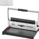 VEVOR Coil Binding Machine, Manual Book Maker 34-Holes Binding 120 Sheets, Punch Binder with Adjustable Side Margin, for Letter Size, A4, A5