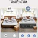 OhGeni 20" Raised Cal King Air Mattress with Built in Pump, Keep Feet from Dangling, Extra Length Blow up Mattress, Back-Friendly Airbed for Guests, Luxury Comfort for People(190CM Height), 700lbs
