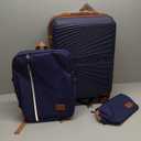 Luggage Sets 3 Piece, Suitcases with Wheels, ABS Hard Case Luggage with TSA Lock Spinner Wheels, Carry On Luggage Set (20inch) (Navy)