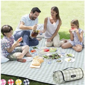 ZAZE Extra Large Picnic Blanket Beach Blanket Waterproof Foldable