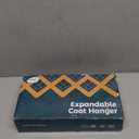 OROPY Wood Accordion Wall Hanger, Expandable Coat Rack Wall Mount with 14 Pegs, Expanding Hat Rack for Wall White