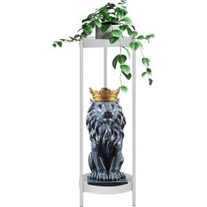 Plant Stand,2 Tier Metal Flower Plants Holder with 2 Removable Display for Indoor or Outdoor,Pot Plant Planter Display(30 X 10in,White)