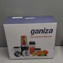 Ganiza Smoothie Blender, 900W Blenders for Shakes and Smoothies, 15-Piece Personal Blender and Grinder Combo for Kitchen, Smoothies Maker with 4 BPA-Free Portable Cup, Nutritious Recipe (Black)