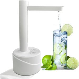 2in1 Water Dispenser Foldable Automatic Drinking Water Pump for 5 Gallon Bottle Type-C Portable Water Jug Dispenser for Home,Office,Camping (Acrylonitrile Butadiene Styrene (ABS), White)