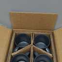 famiware Coffee Mug Set for 4, Star 12 oz Catering Mugs Cup Set with Handle for Coffee, Tea, Cocoa, Milk - Ceramic Stoneware Drinkware Set, Matte Dark Charcoal