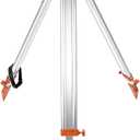 QWORK Aluminum Survey Tripod - Heavy Duty Contractor Tripod with Quick Clamp, Universal Transit Level Tripod, 5/8" x 11" Thread