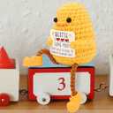 3 x Bestie Gifts Long Legged Duck, Birthday Christmas, Suitable for Bestie Women Friend BFF, Handmade Emotional Knitted Duck