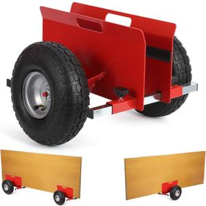 600 LBS Panel Dolly, Door Dolly Adjustable Drywall Mover with 10" Tires