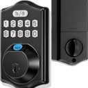 Deadbolts Lock for Front DoorFingerprint Door Lock 0.3s Fast Unlock 100 Fingerprints 100 Codes Keyless Entry Smart Electronic Keypad Digital Auto Lock 1-99s