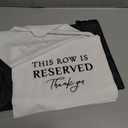 Reserved Seating Chair Signs, This Row Is Reserved Pew Cloths Seating Placeholder for Church Pews, Wedding Decorations for Reception Parties Celebrations Event Meetings (White, 4 PCS)