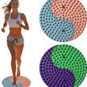 Yinyang Balance Foot Massage Mat 2 Pack, Tai ji Bagua Pattern with Magnetic Therapy, Custom Color Acupressure Reflexology Mat for Daily Relaxation, Detachable Design Fits Yoga/Office/Home Use