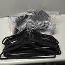 HOUSE DAY Black Velvet Hangers 60 Pack, Non Slip Clothes Felt Hanger Heavy Duty for Coat, Premium Slim Space Saving Suit Hangers for Closet Organizer, 360 Rotating Silver Hook