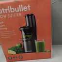 nutribullet Slow Juicer, Slow Masticating Juicer Machine, Easy to Clean, Quiet Motor & Reverse Function, BPA-Free, Cold Press Juicer with Brush, 150 Watts, Charcoal Black, NBJ50300, 24-oz