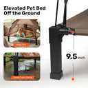 Heeyoo Elevated Dog Bed with Removable Canopy, Portable Dog Cot with Sun Protection Shade Tent, Raised Pet Cooling Cot Bed for Dogs, 51in