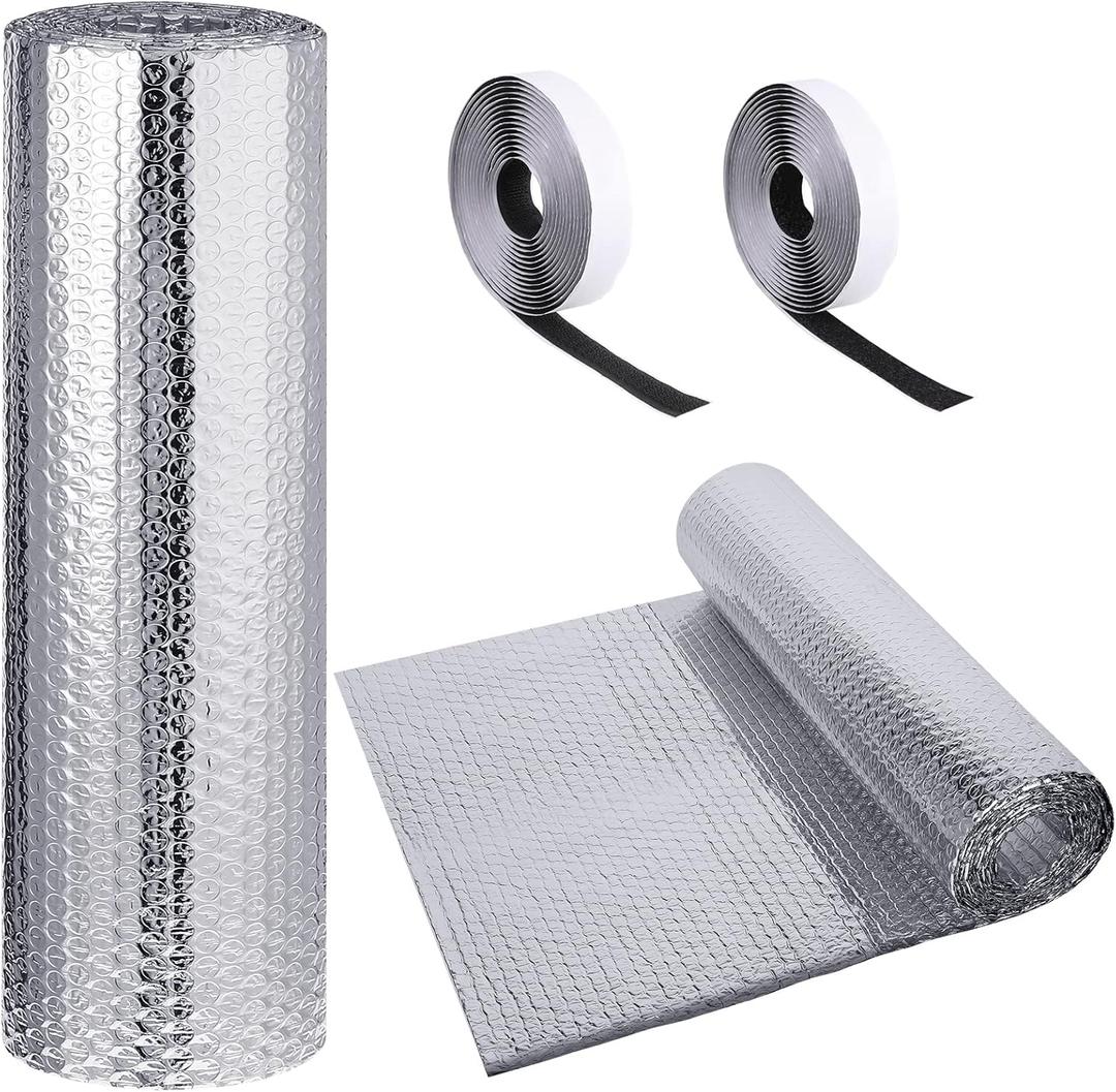 Frienda Double RV Door Window Shade Cover Blackout Reflective Insulation Roll 120x24 Inches Aluminum Foil Insulation Kit for Rv Garage Roof Door Window Skylight Shade(Silver) Frienda Double RV Door Window Shade Cover Blackout Reflective Insulation Roll 120x24 Inches Aluminum Foil Insulation Kit for Rv Garage Roof Door Window Skylight Shade(Silver)