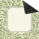 Green Leaf Mahjong Mat for Table 31.5 X 31.5 in, Gifts for Mahjong Players, Vintage Green Botanical Anti-Slip Table Cover Tablecloth for Poker Board Card Tile Game Dominoes