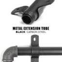 AGUTEAAGUTEA Black extension tube, 1/2" x 10" external threaded pipe, painted iron pipe, metal pipe fittings, suitable for DIY industrial-style furniture decoration. (Pack of 4) 1/2x10 INCH