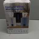 6L Humidifiers for Bedroom Large Room Home, Cool and Warm Humidifier for Baby and Plants Mist Top Fill Desk Humidifiers Essential Oil Diffuser, Quiet with Adjustable Mist,360Nozzle-White