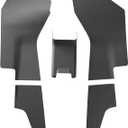 LUCKEASY 5pc Front & Rear Center Console Anti-kick Pad for Tesla Model Y Juniper 2026 2025 Standard & Premium & Performance New Durable TPE Black Scratch-Proof Removable for Model Y Accessories