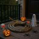 Fake Snake Halloween Decorations, Polyester Long Snakes That Can Glow Garden Props Bird-Scaring Theater Props Children Party Gifts