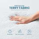 Twin XL Size Mattress Protector Waterproof, Premium 200 GSM Terry Mattress Cover, Soft & Breathable Bed Cover, Fitted Sheet Style Stretchable Deep Pockets 15" by Utopia Bedding (White)