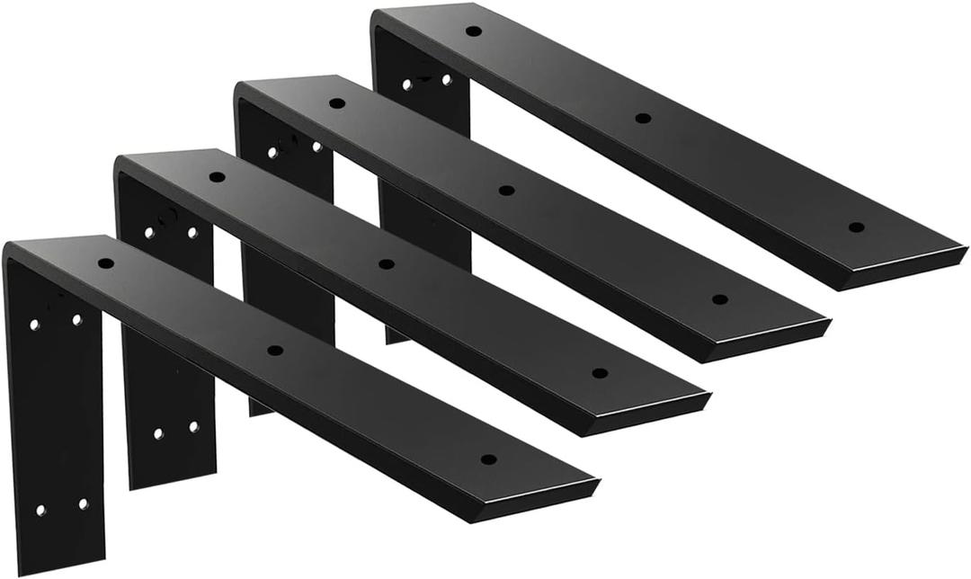 Countertop Support Bracket 4 Pack Heavy Duty Countertop Hidden Bracket 20" x 8" x 2 1/2" L Bracket Metal Corbels for Quartz/Granite/Wood/Concret/ Laminate Countertops