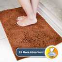 Muddy Mat® | Super Water Absorbent Door Mat Indoor, Microfiber Quick Dry Chenille Entryway Rug, Slip Resistant Front Door Mat, Indoor Mats for Entryway, Machine Washable Pet Rug, Orange XXXL 72"X48"