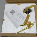 Metal Large Wall Clock, Black Metal with Wood Non Ticking, Silent Battery Operated Clocks for Home Living Room Farmhouse Kitchen Office Dining Room, Modern Round Wall Clock Decor, Housewarming Gift