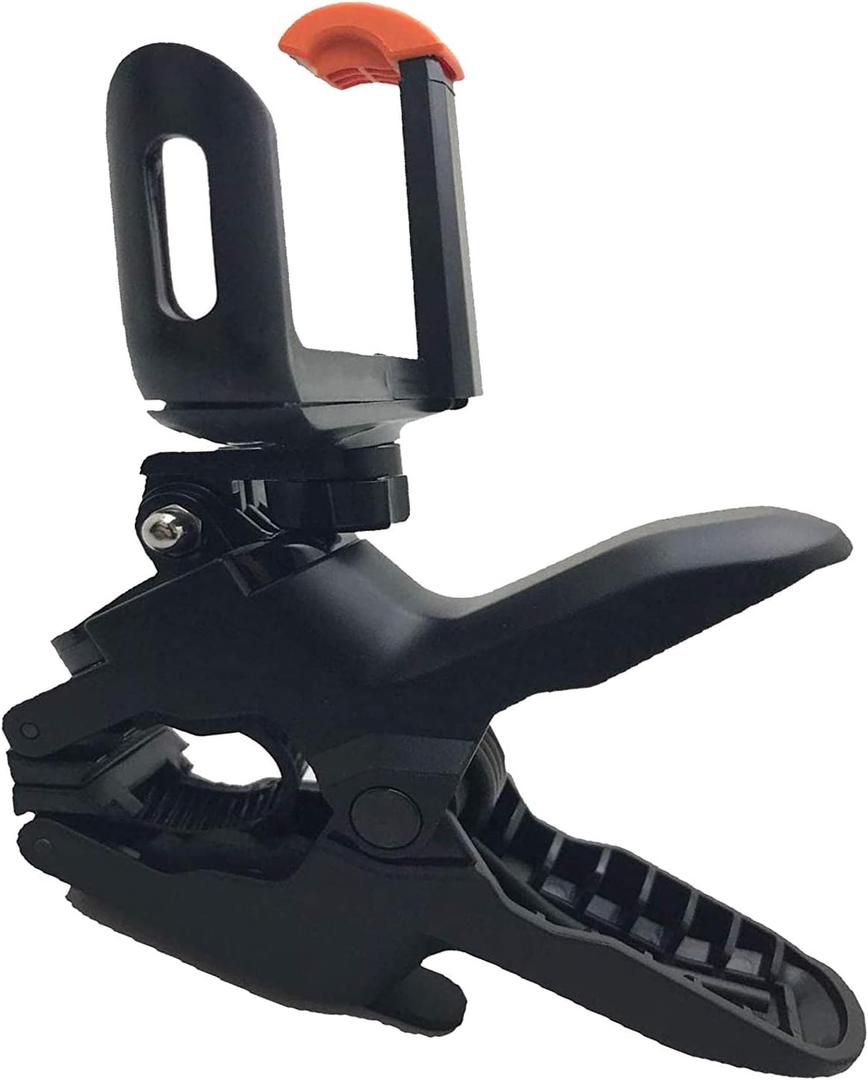 Universal Camera and Cell Phone Music Mount - Guitar Headstock Mobile Phone Clamp Clip Mount for Smartphones and Gopro Action Cameras ~ Close Up Home Recording - Work for Any Microphone Stands