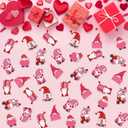 4 x 200PCS Valentines Gnomes Confetti for Tables - Valentines Day Table Decorations Mini Pink Gnomes Shaped Valentine Confetti for Valentine's Day