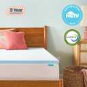 Linenspa Memory Foam Mattress Topper, Queen Size - 2 Inch Gel Infused Memory Foam - Plush Feel - Cooling and Pressure Relieving - CertiPUR Certified