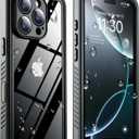 ONLY for iPhone 16 Pro Max Case Waterproof Dustproof, [Built-in Screen Protector] IP68 Waterproof [12FT Military Shockproof] Full Body Heavy Duty Protective Phone CaseBlack