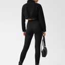 Gihuo Fleece Lined Leggings for Women, High Waist Thermal Winter Pants for Yoga and Everyday Wear (Black-M) (Black)